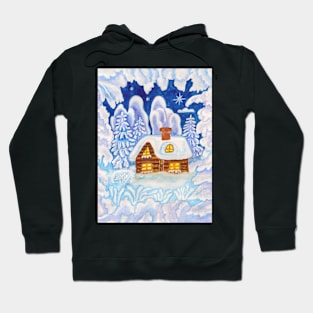 House in snow frame Hoodie